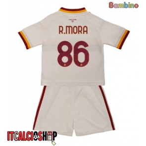 AS Roma Rodrigo Mora #86 Seconda Maglia Bambino 2026-27 Manica Corta (+ Pantaloni corti)